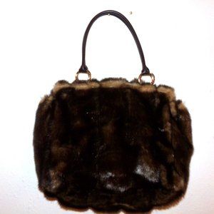 TERRY LEWIS CLASSIC LUXURIES FAUX FUR SHOULDER BAG